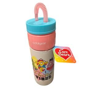 Care Bears‎ CoolGear Tumbler Positive Vibes Water Bottle Koozie 80s